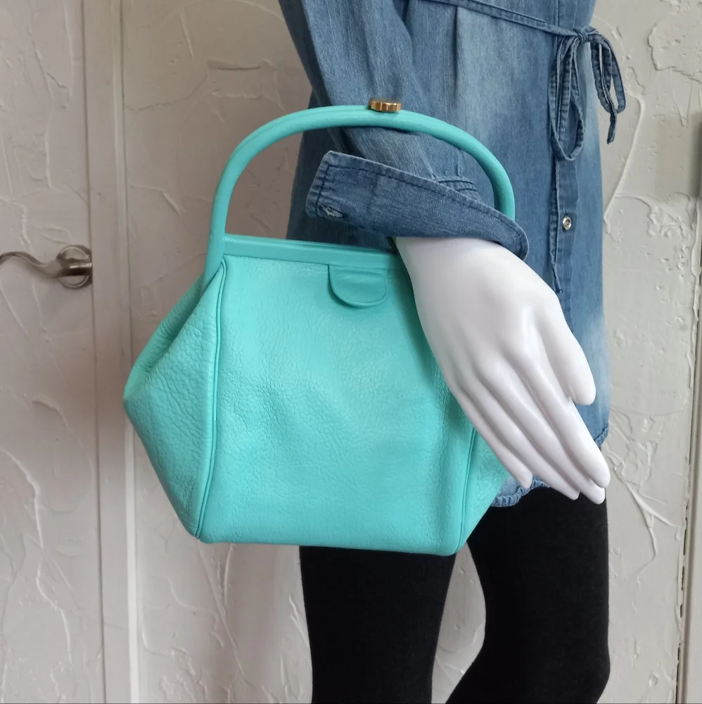 Lou Taylor 1970's, Vintage Frame Style, Top Clip Bag